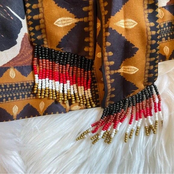 Farm Rio Tapestry Garden Multicolor V Neck Wrap Mini Dress NWT Medium - Picture 12 of 16